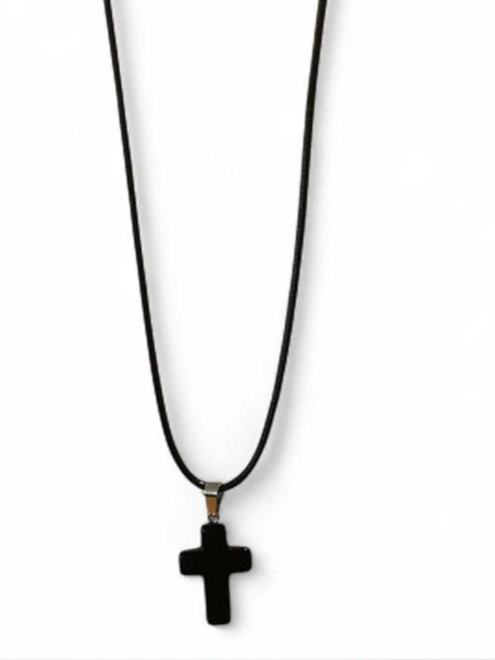 Black Cross Pendant Necklace